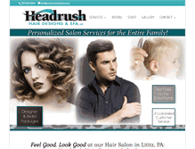 Tablet Screenshot of headrushhairdesigns.com